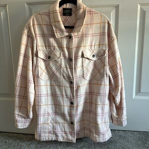 Pink/Orange/Cream Oversized Shacket 🩷🧡🤍